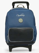2-compartment Wheeled Schoolbag Cameleon Blue vintage urban SR40