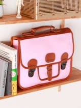 Leather L'�colier School Satchel Paul marius Pink ecolier CARTAECO