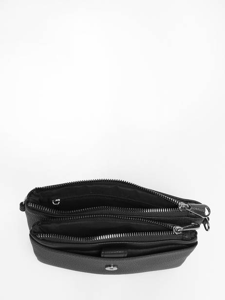 Crossbody Bag With Card Holder Grained Miniprix Black grained H6020 other view 3