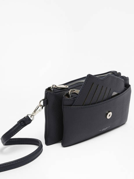 Crossbody Bag With Card Holder Grained Miniprix Blue grained H6020 other view 2