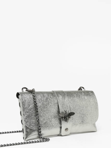 Sac Bandoulière Nine Cuir Milano Argent nine NI22111N vue secondaire 2