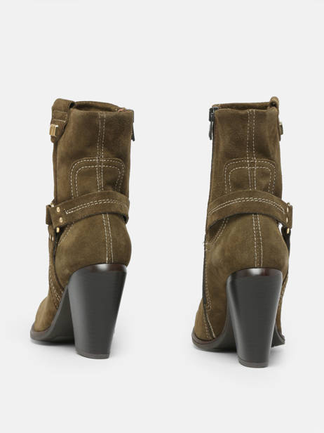 Heeled Santiago Boots In Leather Mjus Green accessoires T76202 other view 5