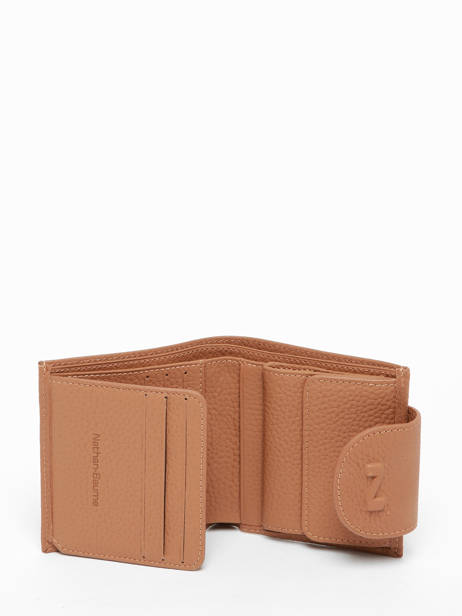 Portefeuille Trifold Cuir Nathan baume Marron original n 116N vue secondaire 1