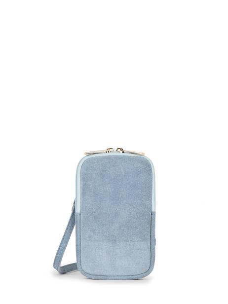 Leather Velvet Phone Bag Milano Blue velvet 936024 other view 1