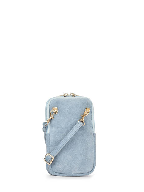 Leather Velvet Phone Bag Milano Blue velvet 936024 other view 5