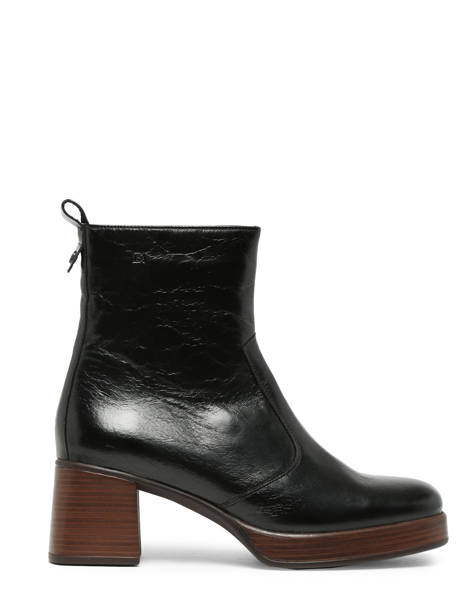 Heeled Boots Cristel In Leather Dorking Black theme D9157