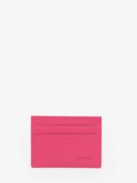 Card Holder Leather Madras Etrier Pink madras EMAD011 other view 2