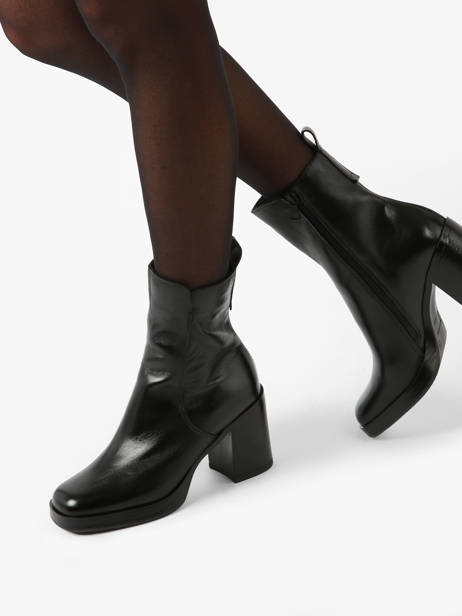 Heeled Boots In Leather Mjus Black women P96212 other view 2