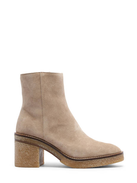 Bottines à Talon Janis En Cuir Alpe Beige women 26261122