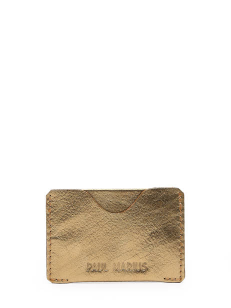 Card Holder Leather Paul marius Gold vintage GABIN