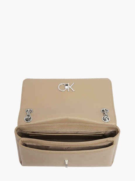 Crossbody Bag Re-lock Recycled Polyester Calvin klein jeans Beige re-lock K611084 other view 3