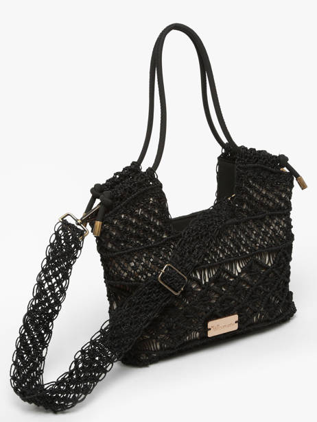 Braided Jute Tanaisie Shoulder Bag Woomen Black tanaisie WTAN09 other view 2