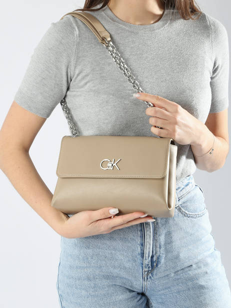 Crossbody Bag Re-lock Recycled Polyester Calvin klein jeans Beige re-lock K611084 other view 1