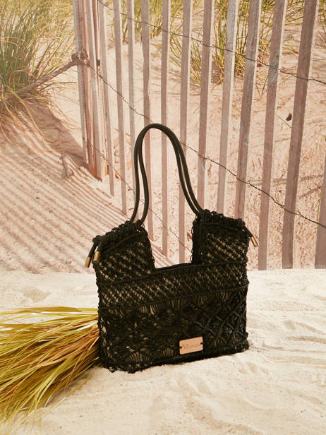 Braided Jute Tanaisie Shoulder Bag Woomen Black tanaisie WTAN09 other view 5
