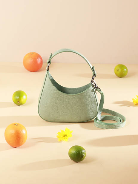 Leather Caviar Crossbody Tas Milano Green caviar CA23118 other view 5