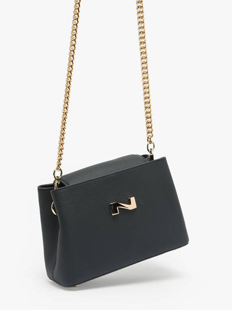 Sac Bandoulière Poppy Cuir Nathan baume Bleu eden 2 vue secondaire 2