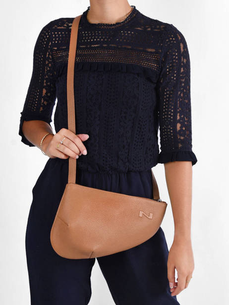 Leather Crossbody Bag Large City Perle Nathan baume Brown n city 1 other view 1