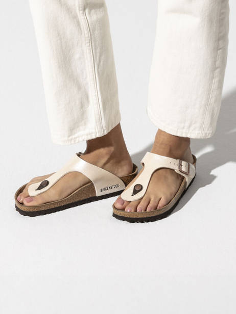 Slippers Gizeh Birkenstock White women 943873 other view 2