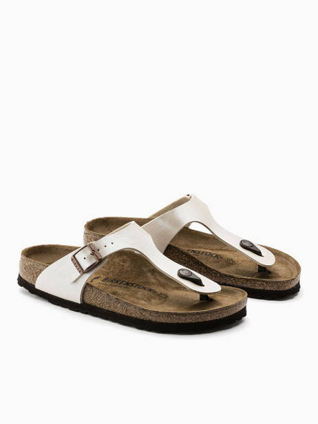 Slippers Gizeh Birkenstock White women 943873 other view 3