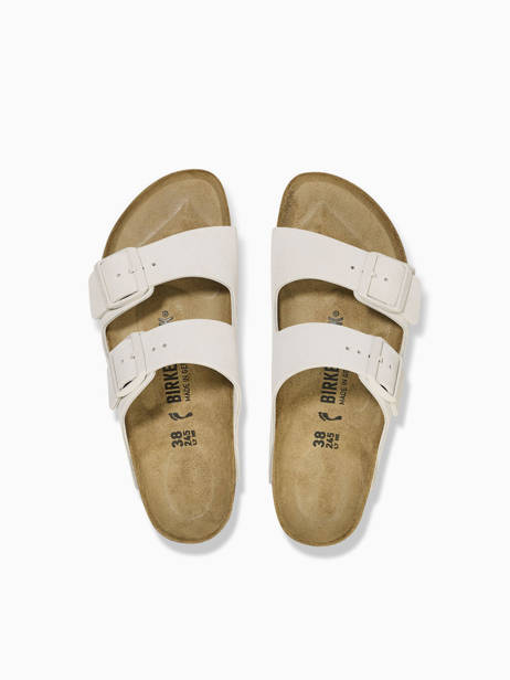 Slippers Arizona In Leather Birkenstock White women 10266842 other view 4