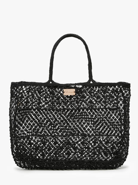 Braided Jute Tanaisie Shoulder Bag Woomen Black tanaisie WTAN01