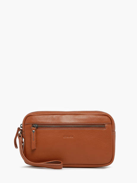 Leather Foulonné Men's Pocket Etrier Brown foulonne EFOU721S