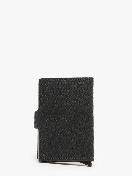 Leather Mini Hexagon Card Holder Secrid Black hexagon MHE other view 3