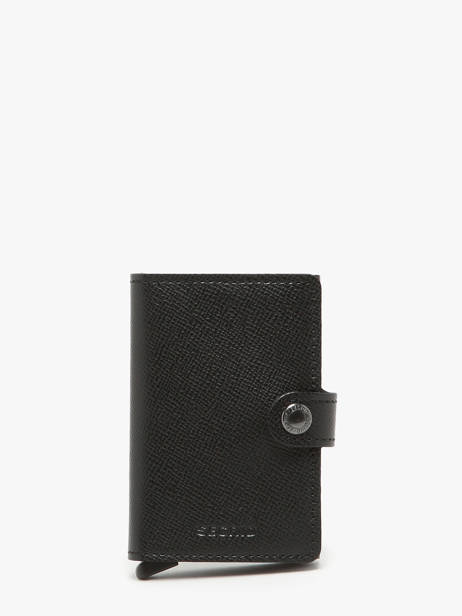 Card Holder Leather Secrid Black crisple MC
