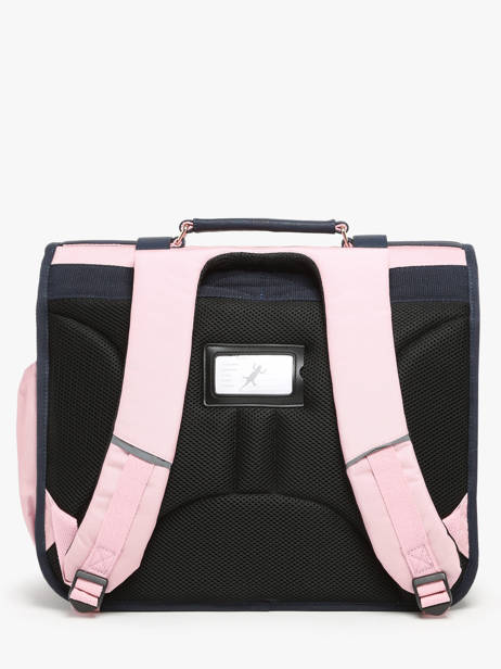 3-compartment Satchel Cameleon Pink vintage family boulanger CA41 other view 4