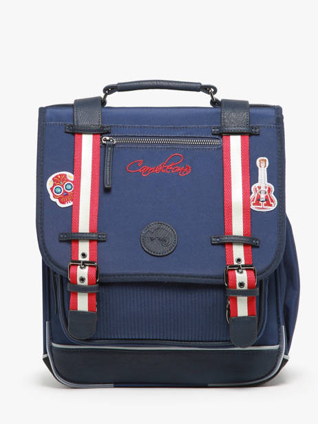 2-compartment Backpack Cameleon Blue vintage family boulanger SD39