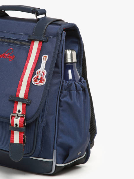 2-compartment Backpack Cameleon Blue vintage family boulanger SD39 other view 5