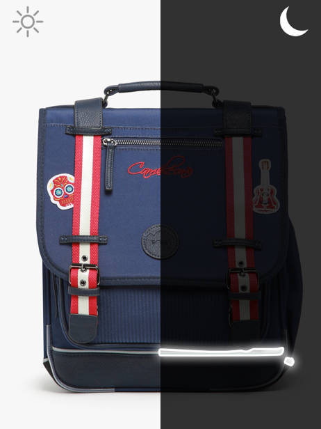 2-compartment Backpack Cameleon Blue vintage family boulanger SD39 other view 7