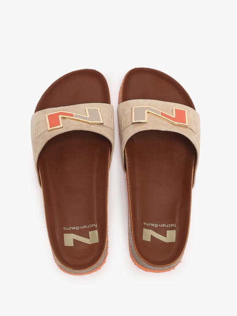 Slippers In Leather Nathan baume Beige women 241N70 other view 4