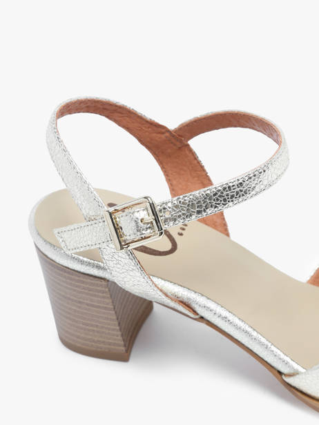 Heeled Sandals In Leather Rock and rose Gold women 1701TP other view 1