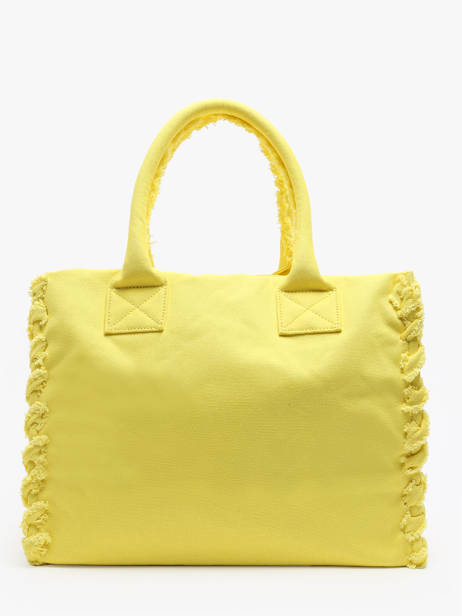 Shoulder Bag Logo Shopper Cotton Pinko Yellow logo shopper A1WQ other view 4