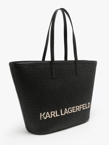 Raffia Shoulder Bag K/essential Karl lagerfeld Black k essential 241W3027 other view 2