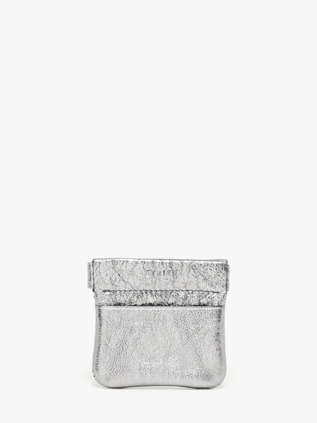 Leather Etincelle Irisée Coin Purse Etrier Silver etincelle irisee EETI5005