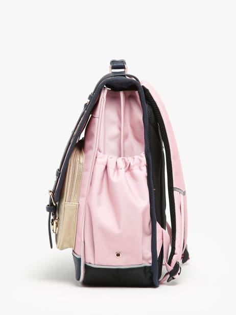 3-compartment Backpack Cameleon Pink vintage family boulanger SD39 other view 2