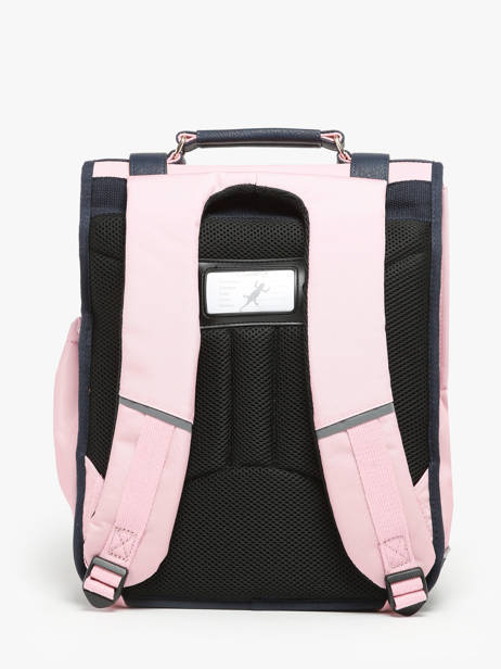 3-compartment Backpack Cameleon Pink vintage family boulanger SD39 other view 4