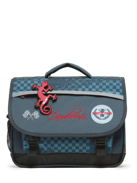 Satchel For Kids 2 Compartments Cameleon Blue actual BAS-CA35 other view 6