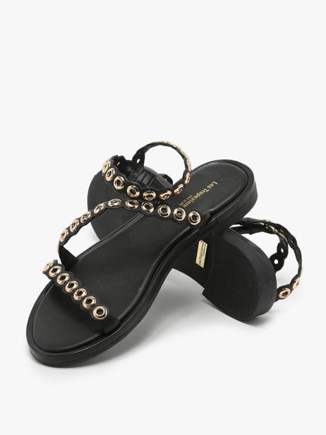 Sandals In Leather Les tropeziennes Black women OBALINA other view 3