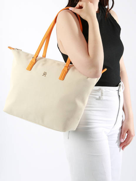 Shopping Bag Poppy Canvas Recycled Polyester Tommy hilfiger Beige poppy canvas AW15983 other view 1