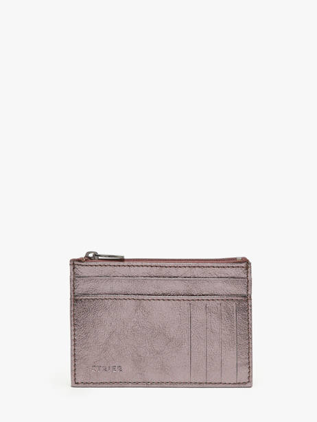 Card Holder Etincelle Irisée Leather Etrier Silver etincelle irisee EETI5004