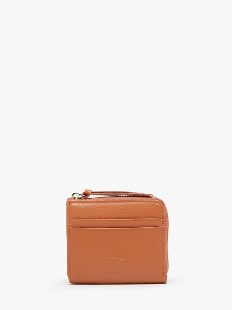 Compact Leather Caviar Wallet Crinkles Orange caviar 14316