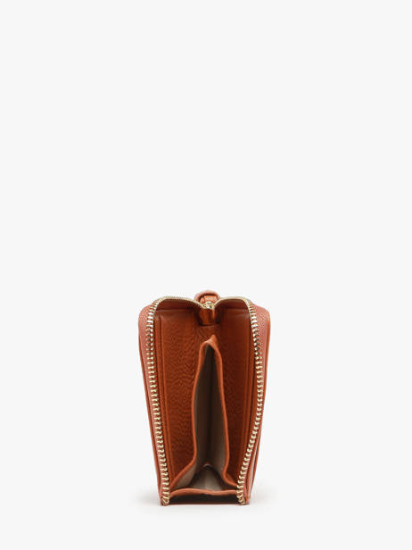 Compact Leather Caviar Wallet Crinkles Orange caviar 14316 other view 1