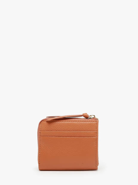 Compact Leather Caviar Wallet Crinkles Orange caviar 14316 other view 2