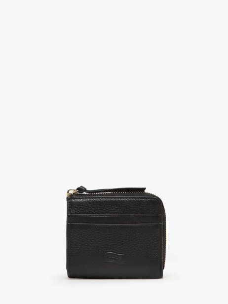 Compact Leather Caviar Wallet Crinkles Black caviar 14316