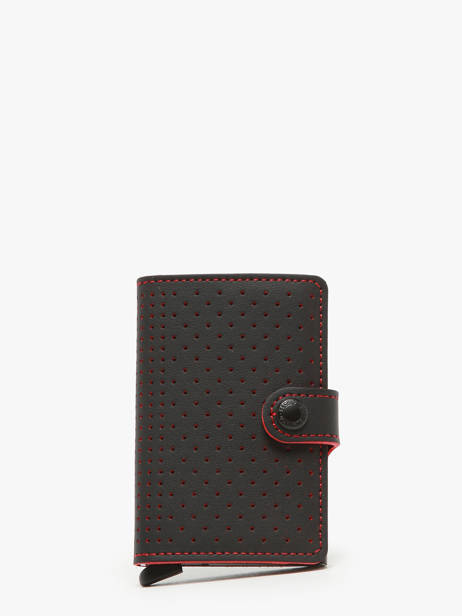 Leather Perforated Card Holder Secrid Black perforated MPF