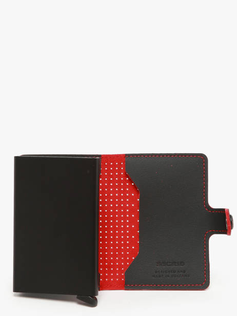 Leather Perforated Card Holder Secrid Black perforated MPF other view 1