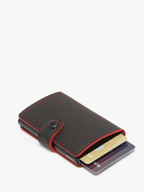 Leather Perforated Card Holder Secrid Black perforated MPF other view 2